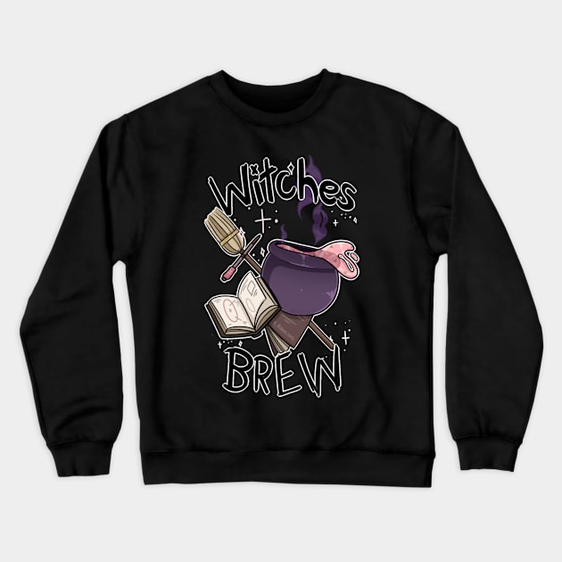 Witches Brew Crewneck Sweatshirt by iikwa